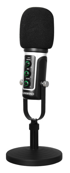 Микрофон проводной SunWind SW-SM500G 1.8м черный Микрофон проводной SunWind SW-SM500G 1.8м черный