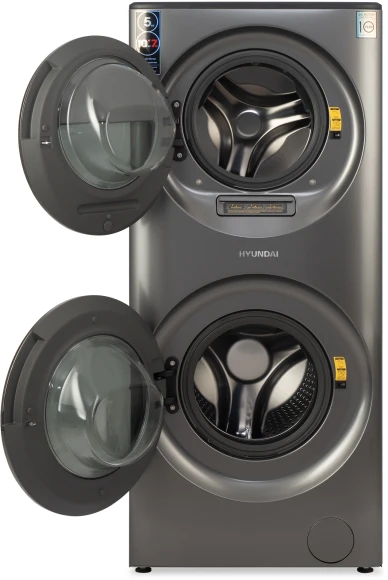 Стиральная машина Hyundai Proxima WMD9424 класс: A+++ загр.фронтальная макс.:15кг (с сушкой) темно-серебристый