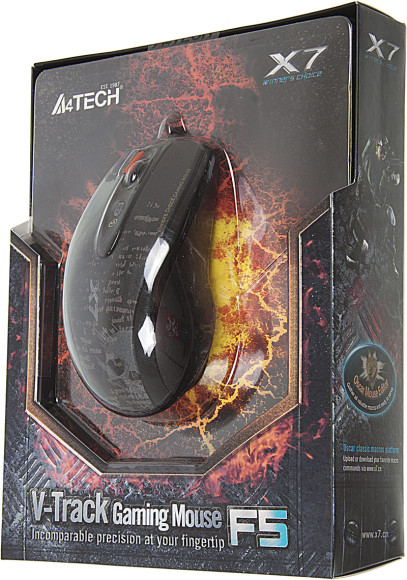 Мышь A4Tech V-Track F5 черный/рисунок оптическая 3000dpi USB 6but Мышь A4Tech V-Track F5 черный/рисунок оптическая 3000dpi USB 6but