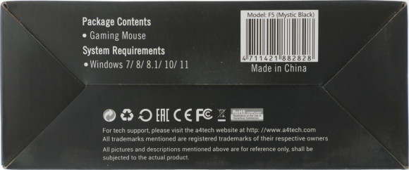 Мышь A4Tech V-Track F5 черный/рисунок оптическая 3000dpi USB 6but Мышь A4Tech V-Track F5 черный/рисунок оптическая 3000dpi USB 6but
