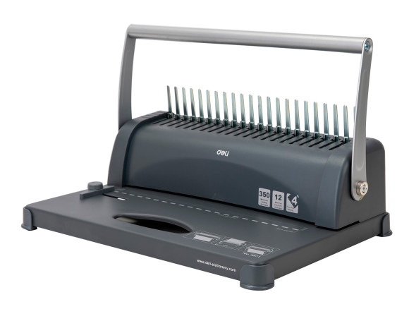 Переплетчик Deli Easy E3871 A4/перф.12л.сшив/макс.350л./пластик.пруж. (10-16мм) Переплетчик Deli Easy E3871 A4/перф.12л.сшив/макс.350л./пластик.пруж. (10-16мм)