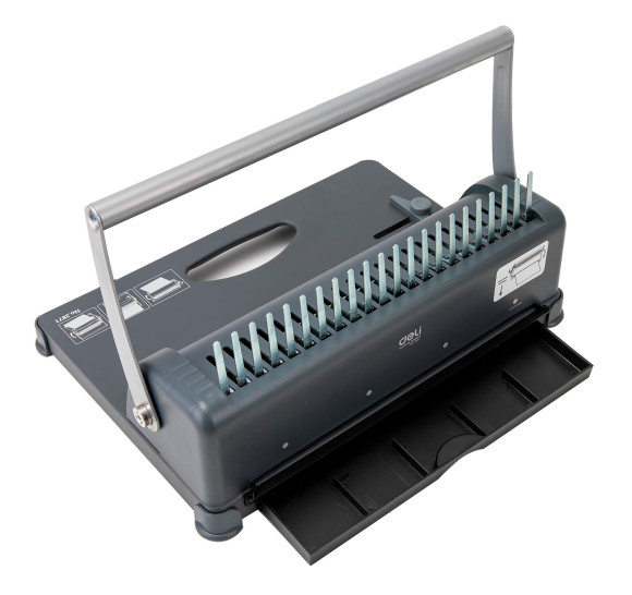 Переплетчик Deli Easy E3871 A4/перф.12л.сшив/макс.350л./пластик.пруж. (10-16мм) Переплетчик Deli Easy E3871 A4/перф.12л.сшив/макс.350л./пластик.пруж. (10-16мм)