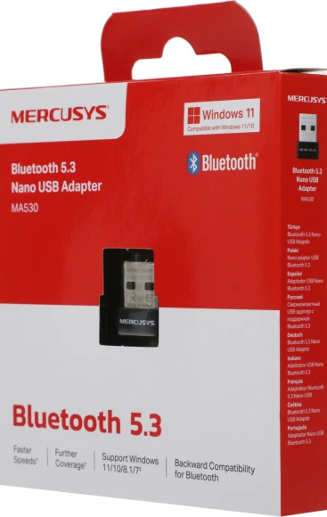 Сетевой адаптер Bluetooth Mercusys MA530 USB 2.0 Сетевой адаптер Bluetooth Mercusys MA530 USB 2.0