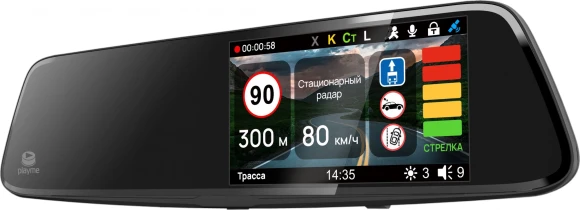 Видеорегистратор с радар-детектором Playme Scout GPS черный
