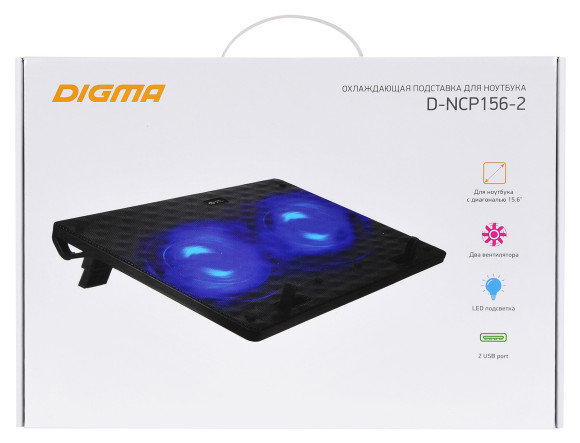 Подставка для ноутбука Digma D-NCP156-2 15.6"360x260x27мм 2xUSB 2x 120ммFAN 650г черный Подставка для ноутбука Digma D-NCP156-2 15.6"360x260x27мм 2xUSB 2x 120ммFAN 650г черный