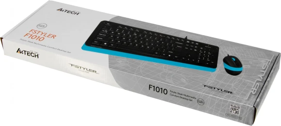 Клавиатура + мышь A4Tech Fstyler F1010 клав:черный/синий мышь:черный/синий USB Multimedia (F1010 BLUE) Клавиатура + мышь A4Tech Fstyler F1010 клав:черный/синий мышь:черный/синий USB Multimedia (F1010 BLUE)