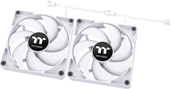 Вентилятор для корпуса Thermaltake CT120 120х120x25 белый 4-pin 25.8дБ (упак.:2шт) (CL-F151-PL12WT-A) Ret