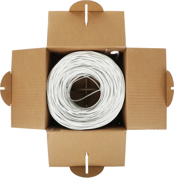 Кабель информационный ITK Generica BC1-C5E04-128-305-G кат.5E UTP 4 пары 24AWG LSZH внутренний 305м белый Кабель информационный ITK Generica BC1-C5E04-128-305-G кат.5E UTP 4 пары 24AWG LSZH внутренний 305м белый