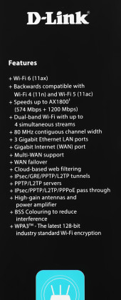 Маршрутизатор D-Link DIR-X1860/RU/R1A AC1800 10/100/1000BASE-T черный Маршрутизатор D-Link DIR-X1860/RU/R1A AC1800 10/100/1000BASE-T черный