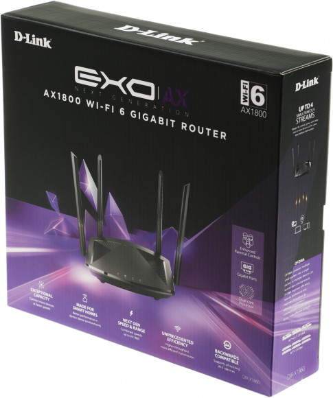 Маршрутизатор D-Link DIR-X1860/RU/R1A AC1800 10/100/1000BASE-T черный Маршрутизатор D-Link DIR-X1860/RU/R1A AC1800 10/100/1000BASE-T черный