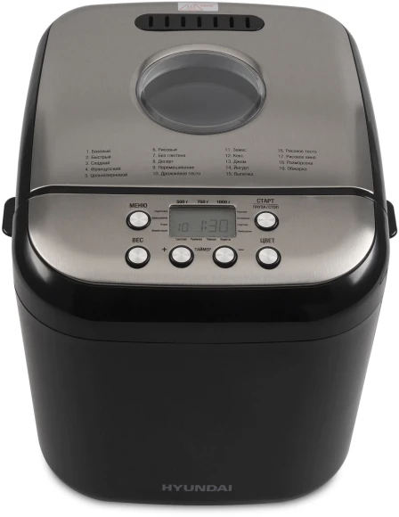 Хлебопечь Hyundai HYBM-3087 600Вт черный/серебристый Хлебопечь Hyundai HYBM-3087 600Вт черный/серебристый