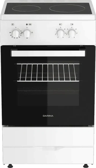 Плита Электрическая Darina 1F 5604 W белый стеклокерамика (без крышки)