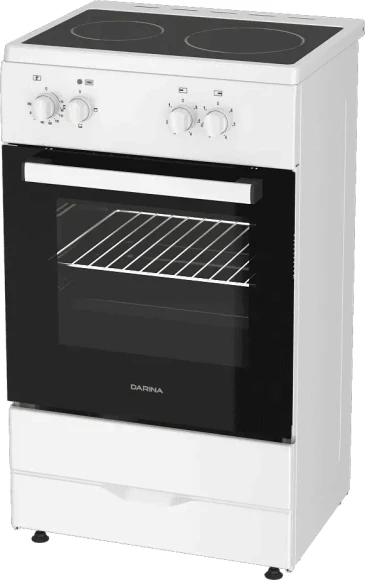 Плита Электрическая Darina 1F 5604 W белый стеклокерамика (без крышки)