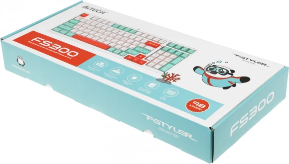 Клавиатура A4Tech Fstyler FS300 механическая белый USB for gamer LED (FS300 PANDA SNORKLENING) Клавиатура A4Tech Fstyler FS300 механическая белый USB for gamer LED (FS300 PANDA SNORKLENING)