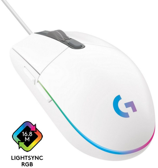 Мышь Logitech G102 LightSync белый оптическая 8000dpi USB 6but (910-005809) Мышь Logitech G102 LightSync белый оптическая 8000dpi USB 6but (910-005809)