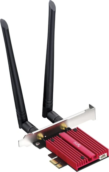 Сетевая карта Wi-Fi + Bluetooth Cudy WE9300S BE9300 PCI Express x1 (ант.внеш.съем) 2ант. Сетевая карта Wi-Fi + Bluetooth Cudy WE9300S BE9300 PCI Express x1 (ант.внеш.съем) 2ант.