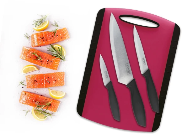 Набор ножей кухон. Rondell Sorge RD-1976 компл.:4предм. разд.дос. красный/черный блистер