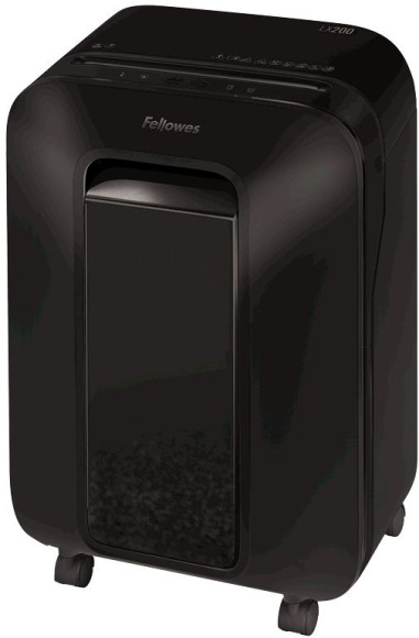 Шредер Fellowes PowerShred LX200 черный (секр.P-4) фрагменты 12лист. 22лтр. скрепки скобы пл.карты Шредер Fellowes PowerShred LX200 черный (секр.P-4) фрагменты 12лист. 22лтр. скрепки скобы пл.карты