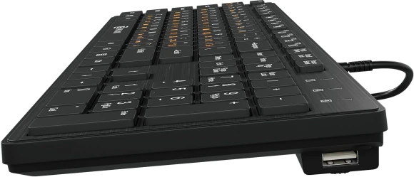 Клавиатура Оклик 520M2U черный/черный USB slim Multimedia Клавиатура Оклик 520M2U черный/черный USB slim Multimedia