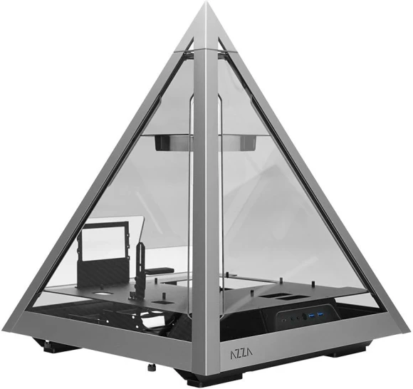 Корпус Azza Pyramid L черный/серебристый без БП ATX 6x120mm 2xUSB3.0 audio bott PSU Корпус Azza Pyramid L черный/серебристый без БП ATX 6x120mm 2xUSB3.0 audio bott PSU