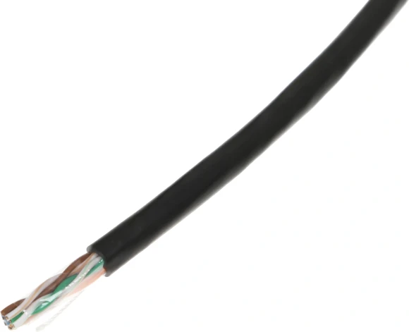 Кабель информационный ITK LC3-C5E04-139 кат.5E UTP 4 пары 24AWG LDPE внешний 305м черный Кабель информационный ITK LC3-C5E04-139 кат.5E UTP 4 пары 24AWG LDPE внешний 305м черный