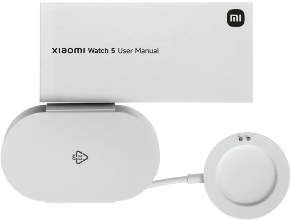 Смарт-часы Xiaomi Watch 5 1.32" AMOLED корп.серебристый рем.зеленый (BHR07WPGL)