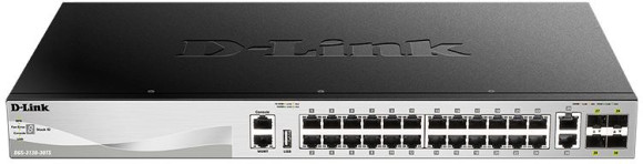 Коммутатор D-Link DGS-3130-30TS/B1A (L3) 24x1Гбит/с 2x10Гбит/с 4xКомбо(10GBase-T/SFP+) 4SFP+ управляемый