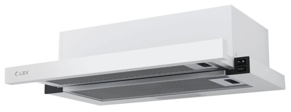 Вытяжка встраиваемая Lex Hubble G 2M 600 белый управление: кнопочное (2 мотора)