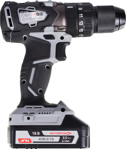 Дрель-шуруповерт Интерскол ДАУ-13/18В аккум. патрон:быстрозажимной (кейс в комплекте) (574.2.2.70) Дрель-шуруповерт Интерскол ДАУ-13/18В аккум. патрон:быстрозажимной (кейс в комплекте) (574.2.2.70)