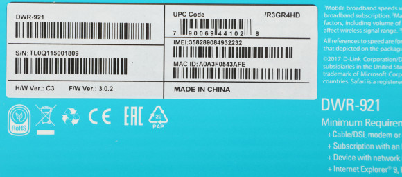 Роутер беспроводной D-Link DWR-921 N300 10/100/1000BASE-TX черный Роутер беспроводной D-Link DWR-921 N300 10/100/1000BASE-TX черный