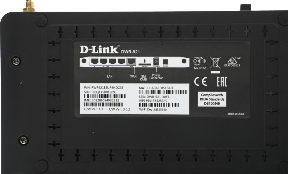Роутер беспроводной D-Link DWR-921 N300 10/100/1000BASE-TX черный Роутер беспроводной D-Link DWR-921 N300 10/100/1000BASE-TX черный
