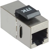 Адаптер ITK CS7-1C5EF проходной Keystone RJ45 кат.5E FTP стальной