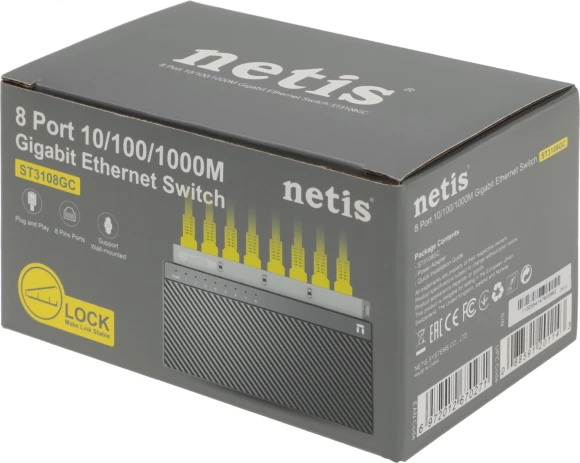 Коммутатор Netis ST3108GC (L2) 8x1Гбит/с неуправляемый Коммутатор Netis ST3108GC (L2) 8x1Гбит/с неуправляемый