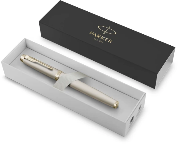 Ручка перьев. Parker IM Monochrome F328 (2172953) Champagne PVD F сталь нержавеющая подар.кор.