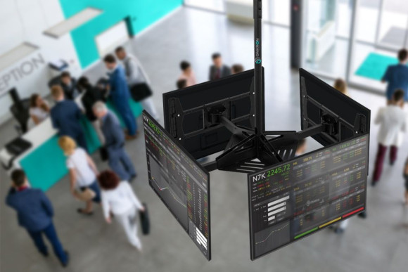 Кронштейн для телевизора Onkron CPRO2L-4 черный 32"-55" макс.154кг потолочный поворот и наклон Кронштейн для телевизора Onkron CPRO2L-4 черный 32"-55" макс.154кг потолочный поворот и наклон