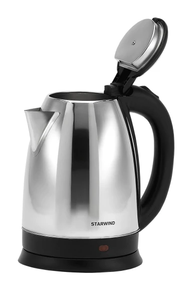 Чайник электрический Starwind SKS1050 1.8л. 1500Вт серебристый/черный корпус: металл/пластик