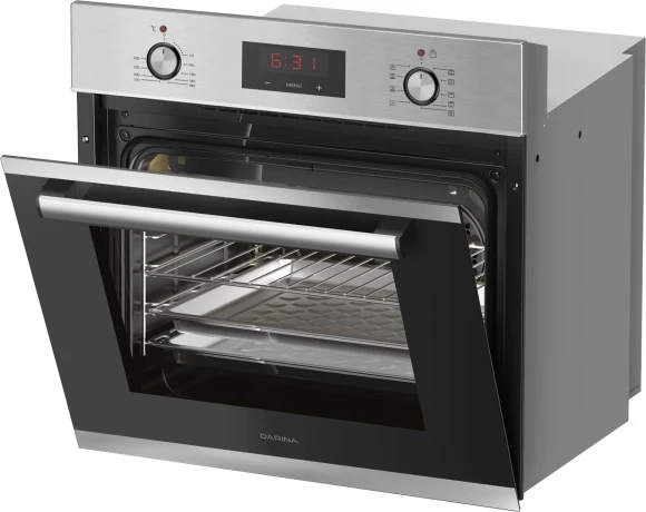 Духовой шкаф Электрический Darina 1U5 BDE 112 708 X5 нержавеющая сталь/черный Духовой шкаф Электрический Darina 1U5 BDE 112 708 X5 нержавеющая сталь/черный