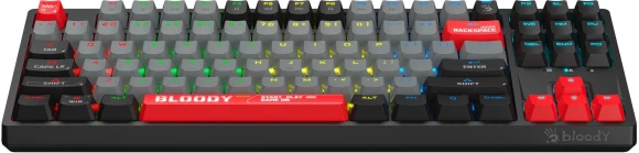 Клавиатура A4Tech Bloody S87 Energy механическая черный USB for gamer LED (S87 USB ENERGY RED) кабель 1.8м