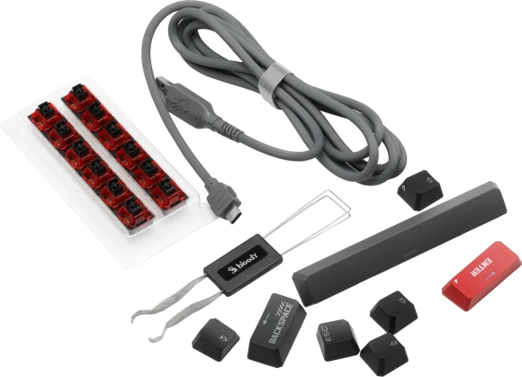Клавиатура A4Tech Bloody S87 Energy механическая черный USB for gamer LED (S87 USB ENERGY RED) кабель 1.8м