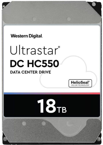 Жесткий диск WD SATA-III 18Tb 0F38459 WUH721818ALE6L4 Server Ultrastar DC HC550 (7200rpm) 512Mb 3.5"