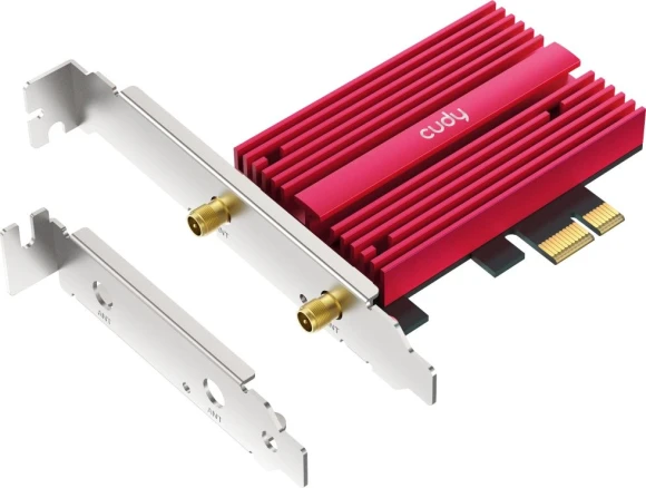Сетевая карта Wi-Fi + Bluetooth Cudy WE9300S BE9300 PCI Express x1 (ант.внеш.съем) 2ант.