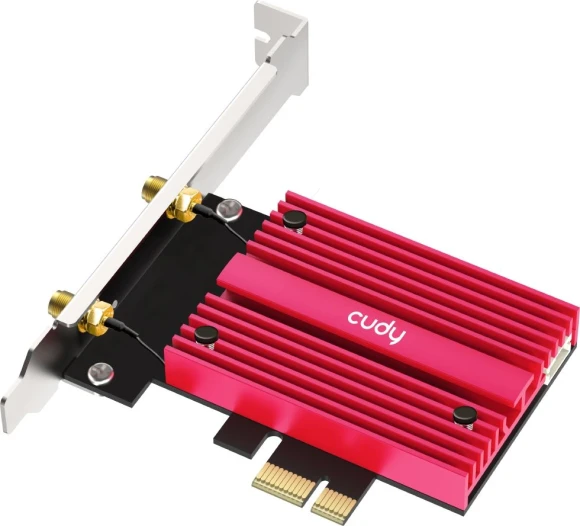 Сетевая карта Wi-Fi + Bluetooth Cudy WE9300S BE9300 PCI Express x1 (ант.внеш.съем) 2ант.