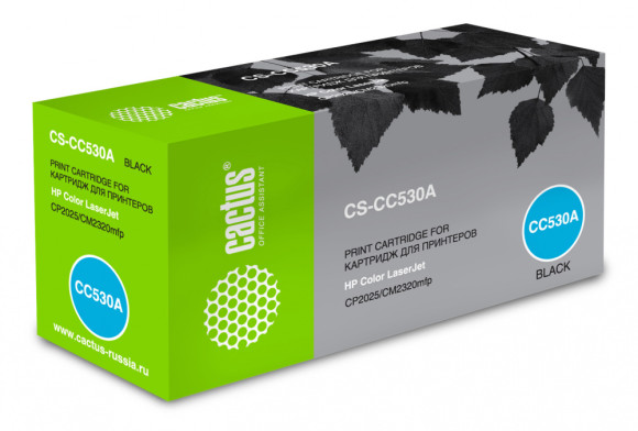 Картридж лазерный Cactus CS-CC530A CC530A черный (3500стр.) для HP Color LaserJet CP2025/CM2320 Картридж лазерный Cactus CS-CC530A CC530A черный (3500стр.) для HP Color LaserJet CP2025/CM2320