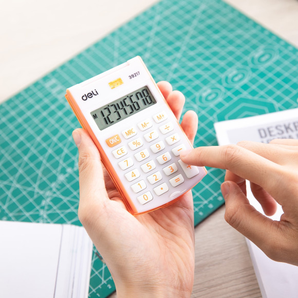 Калькулятор карманный Deli E39217/OR оранжевый 8-разр. Калькулятор карманный Deli E39217/OR оранжевый 8-разр.
