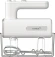 Миксер ручной Vitek VT-HM5005 800Вт белый/серебристый