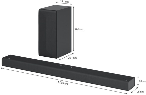 Саундбар LG S65Q 3.1 220Вт+200Вт черный