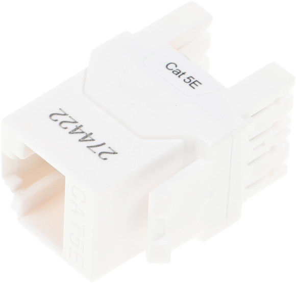 Модуль Hyperline KJ8-8P8C-C5E-180-WH информ. KeystoneRJ45 кат.5E UTP бел. (упак.:1шт)