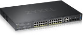 Коммутатор Zyxel GS2220-28HP-EU0101F (L2) 24x1Гбит/с 4xКомбо(1000BASE-T/SFP) 24PoE+ 375W управляемый