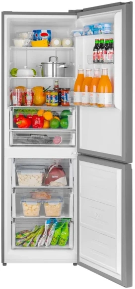 Холодильник Weissgauff WRK 185 Total NoFrost Inverter Inox 2-хкамерн. нержавеющая сталь инвертер