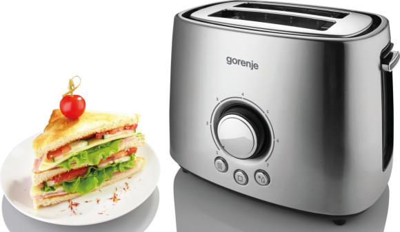 Тостер Gorenje T1000E 1000Вт серебристый/черный